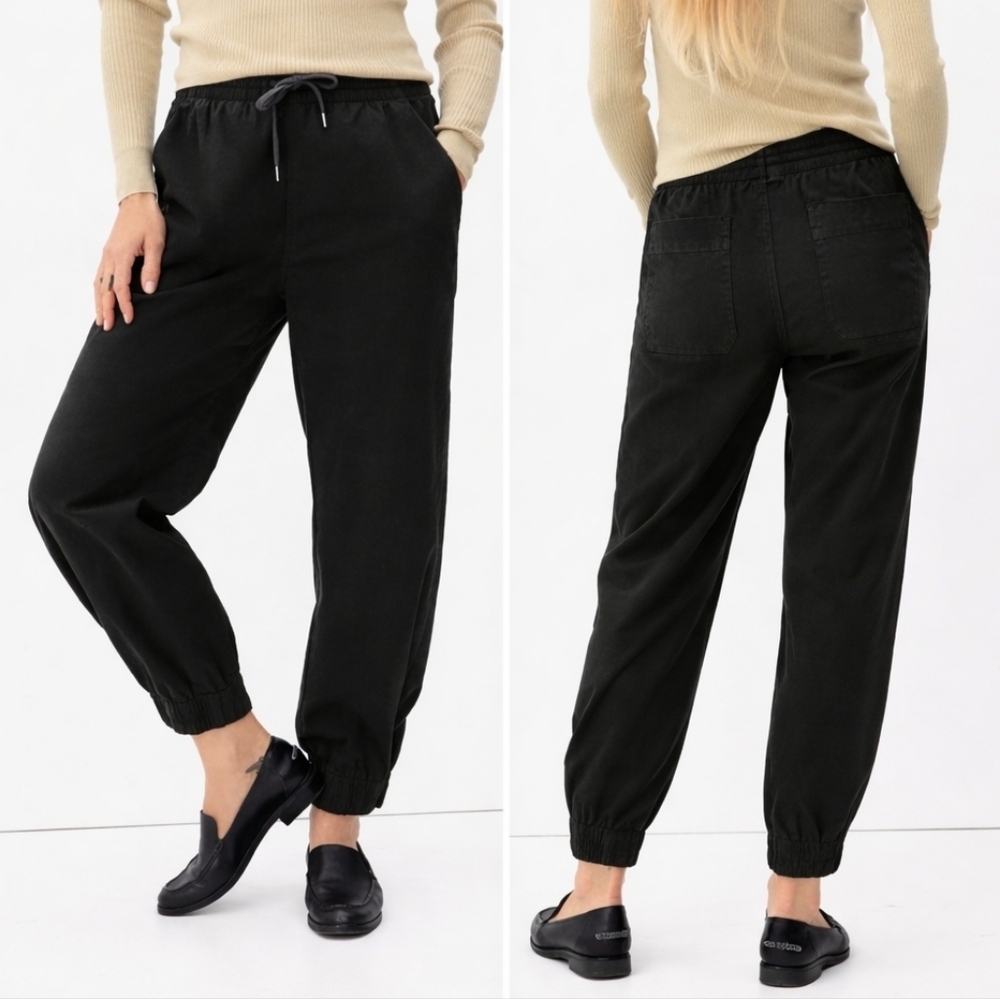 Everlane The Easy Joggers Pants Organic Cotton Black Small NWT